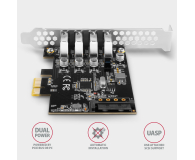 Axagon PCEU-43RS PCIE KONTROLER 4X SUPERSPEED USB - 1211973 - zdjęcie 4